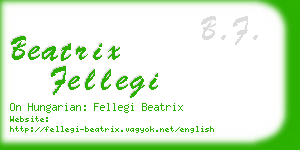 beatrix fellegi business card